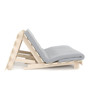 Divano letto NURIA realizzato in pallet, naturale/antracite