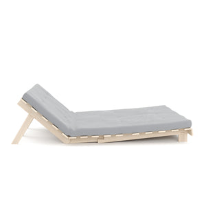 Divano letto NURIA realizzato in pallet, naturale/antracite