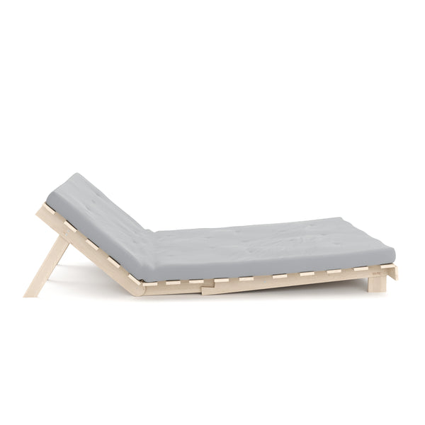 Divano letto NURIA realizzato in pallet, naturale/antracite