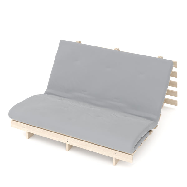 Divano letto NURIA realizzato in pallet, naturale/antracite