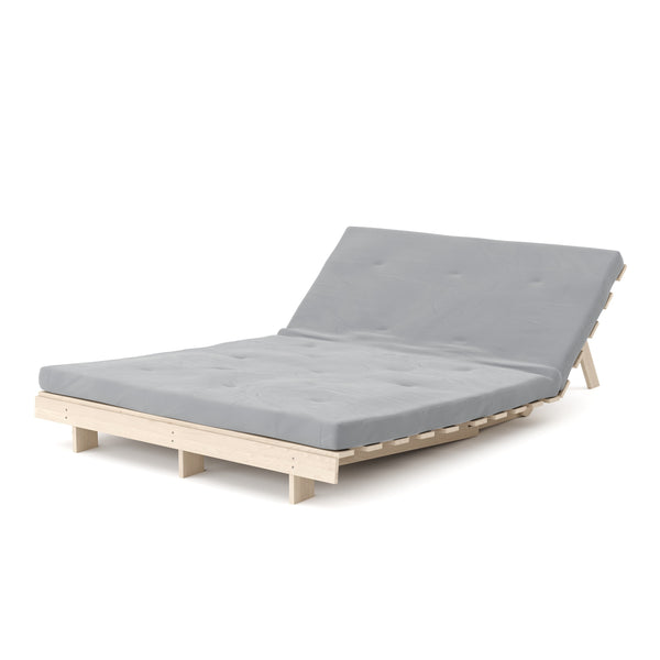 Divano letto NURIA realizzato in pallet, naturale/antracite