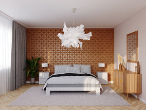 Hochflor Teppich 160 x 230 cm creme