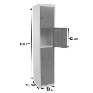 Schliessfach Boston Spind Metall 180x38x45cm blau