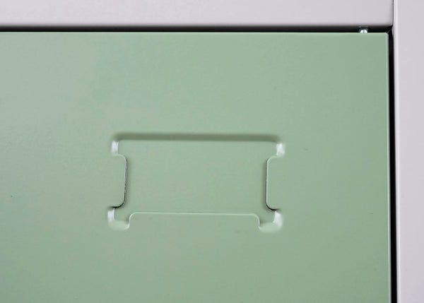 Schliessfach Boston,Spind Wertfachschrank, Metall 3 Fächer ~ grün