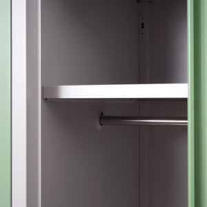 Schliessfach Boston,Spind Wertfachschrank, Metall 3 Fächer ~ grün