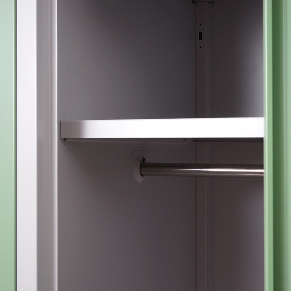 Schliessfach Boston,Spind Wertfachschrank, Metall 3 Fächer ~ grün