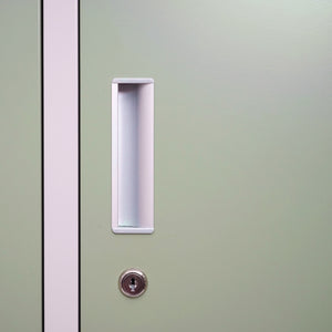 Schliessfach Boston,Spind Wertfachschrank, Metall 3 Fächer ~ grün