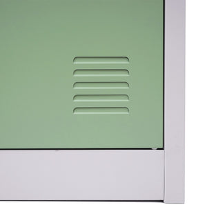 Schliessfach Boston,Spind Wertfachschrank, Metall 6 Fächer ~ grün
