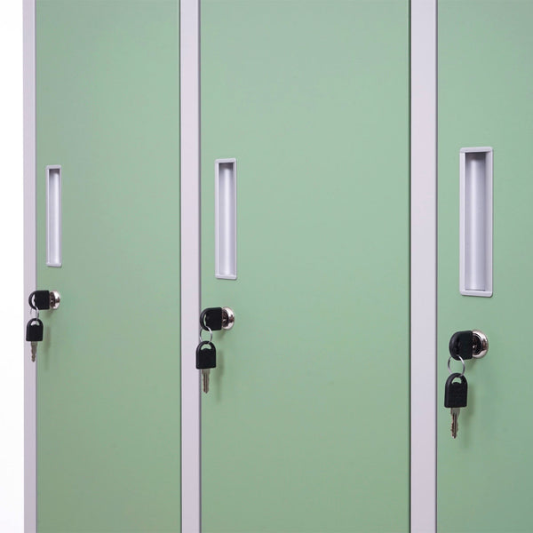 Schliessfach Boston,Spind Wertfachschrank, Metall 6 Fächer ~ grün