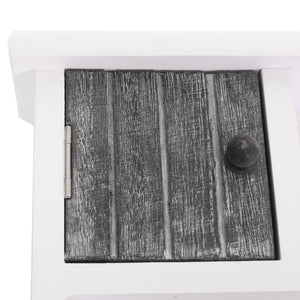 Schlüsselbrett Schlüsselkasten mit Türen ~ shabby grau