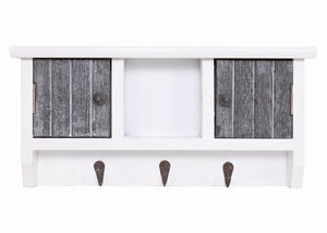 Schlüsselbrett Schlüsselkasten mit Türen ~ shabby grau