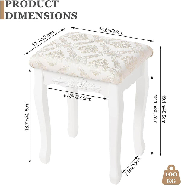 Sitzhocker Schminkhocker mit Polsterung