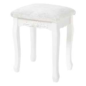 Schminkhocker Polsterhocker Cremeweiss