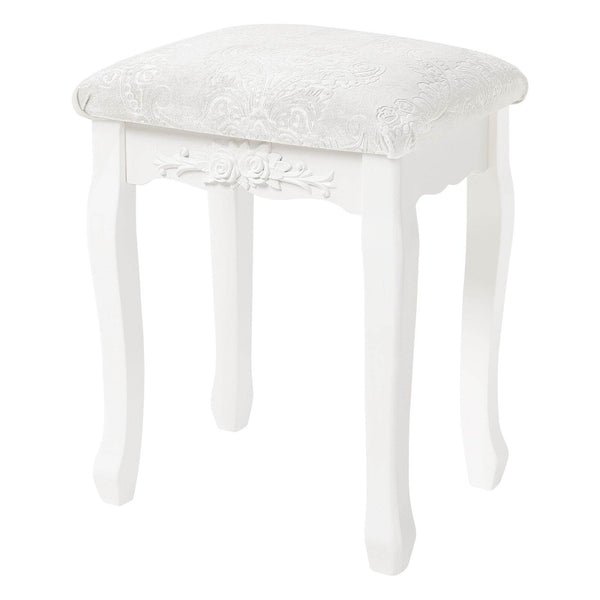 Schminkhocker Polsterhocker Cremeweiss