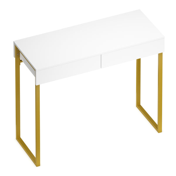 Dressing table ADELINA white/gold