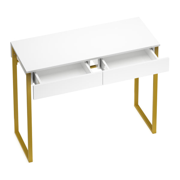 Dressing table ADELINA white/gold