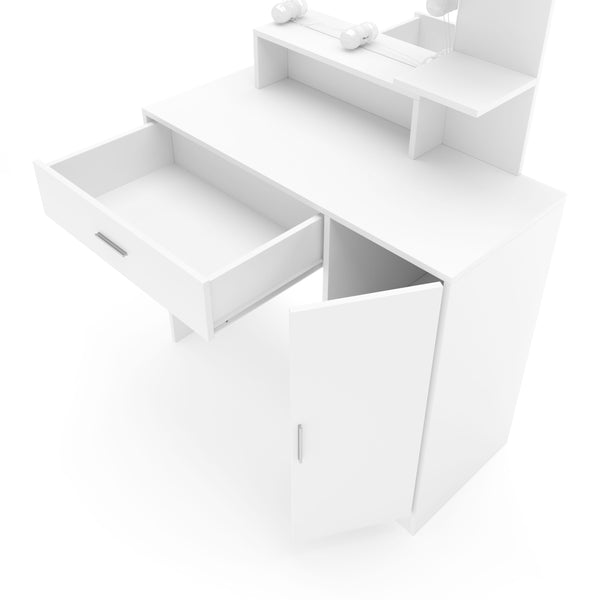 CLARISSA LED dressing table, white