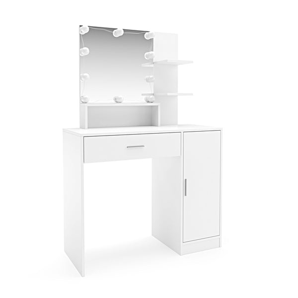 CLARISSA LED dressing table, white