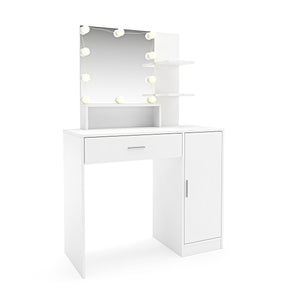 CLARISSA LED dressing table, white