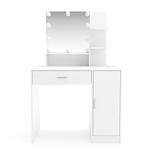 CLARISSA LED dressing table, white