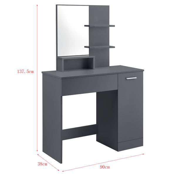 Dressing table/vanity Krugersdorp 138x90x38cm with mirror and drawer