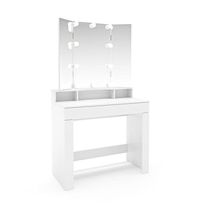 LARISSA LED dressing table, white