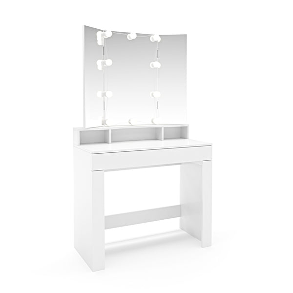 LARISSA LED dressing table, white