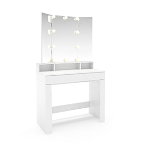 LARISSA LED dressing table, white