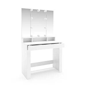 LARISSA LED dressing table, white