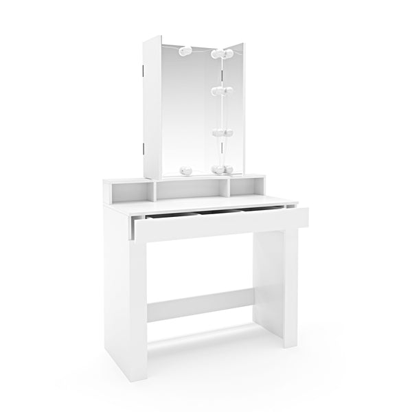 LARISSA LED dressing table, white