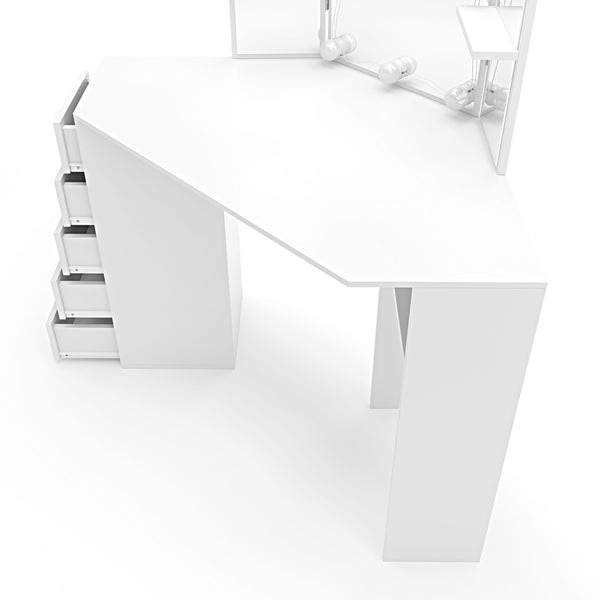 Vanitya LED dressing table, white