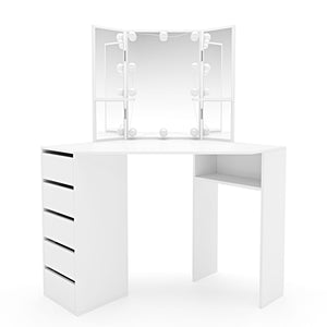 Vanitya LED dressing table, white