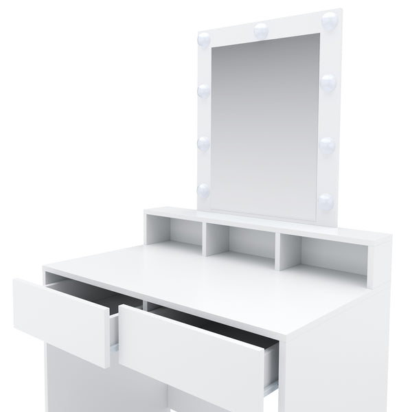 FIONA LED white dressing table