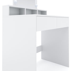 FIONA LED white dressing table