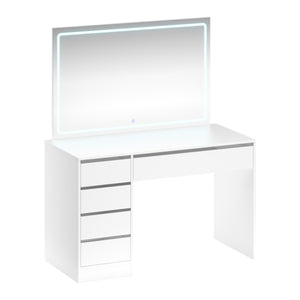 KAIA white vanity table with light