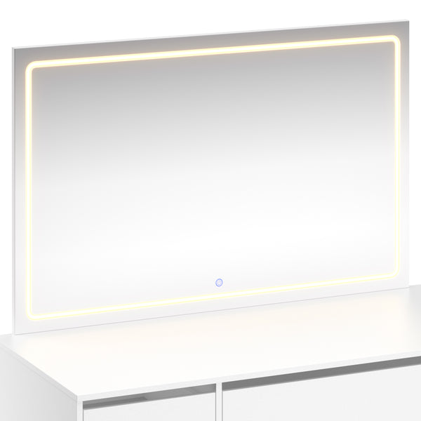KAIA white vanity table with light