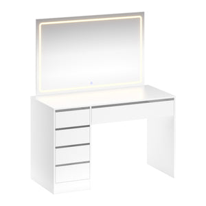 KAIA white vanity table with light