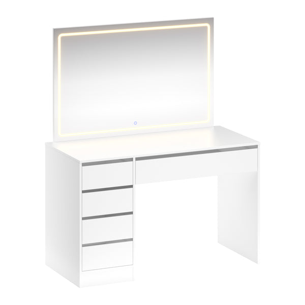 KAIA white vanity table with light