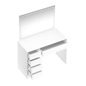 KAIA white vanity table with light