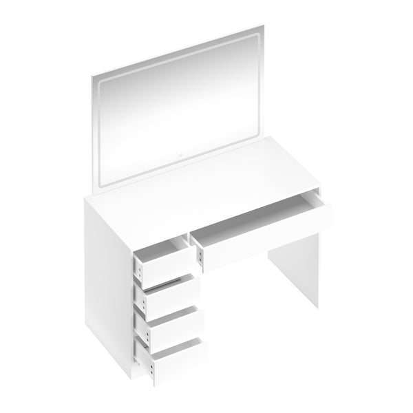 KAIA white vanity table with light