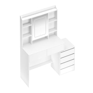 Vanity table with light MELIA white