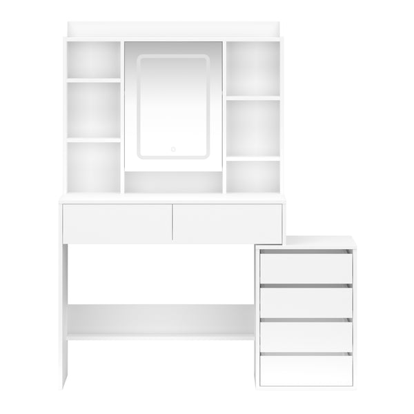 Vanity table with light MELIA white