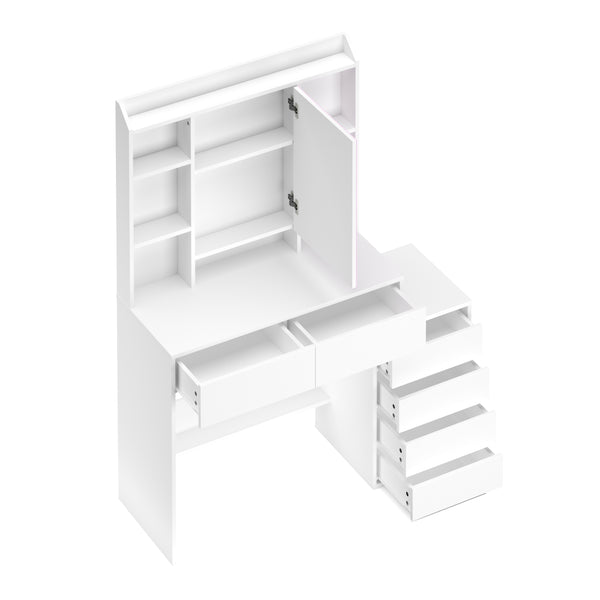 Vanity table with light MELIA white