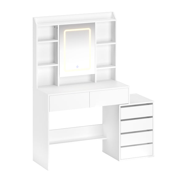 Vanity table with light MELIA white