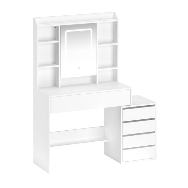 Vanity table with light MELIA white