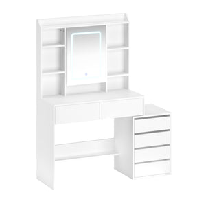 Vanity table with light MELIA white