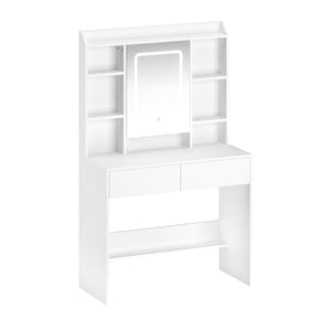 Dressing table with light VALERIA white