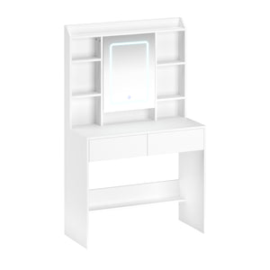 Dressing table with light VALERIA white