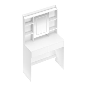 Dressing table with light VALERIA white