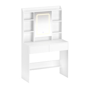 Dressing table with light VALERIA white